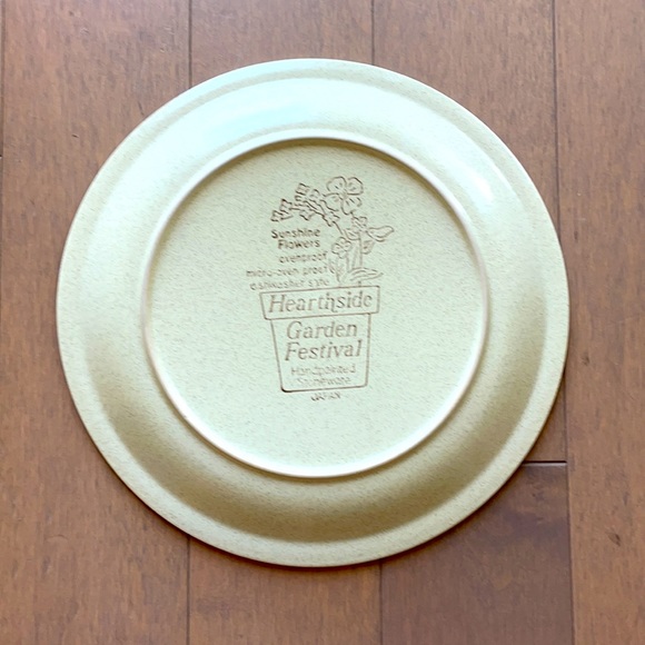 1970s Vintage Hand-painted Genuine Stoneware Plate - Picture 2 of 2